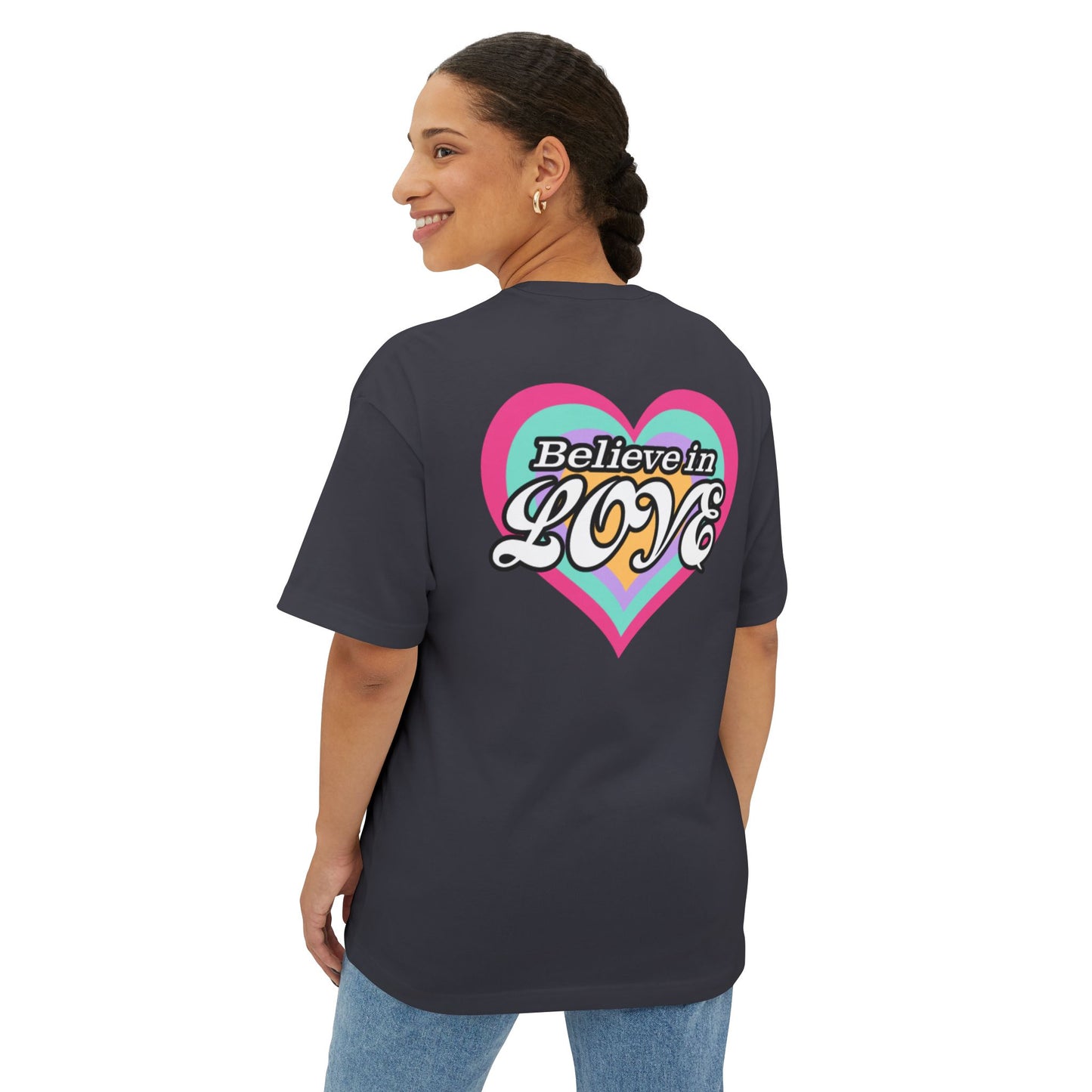 Believe in Love Oversized Boxy Tee