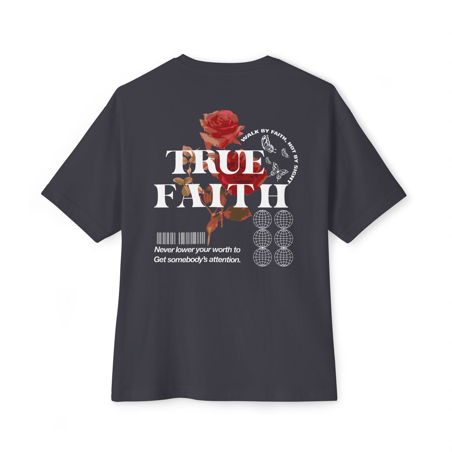 True Faith Flowers Oversized Boxy Tee