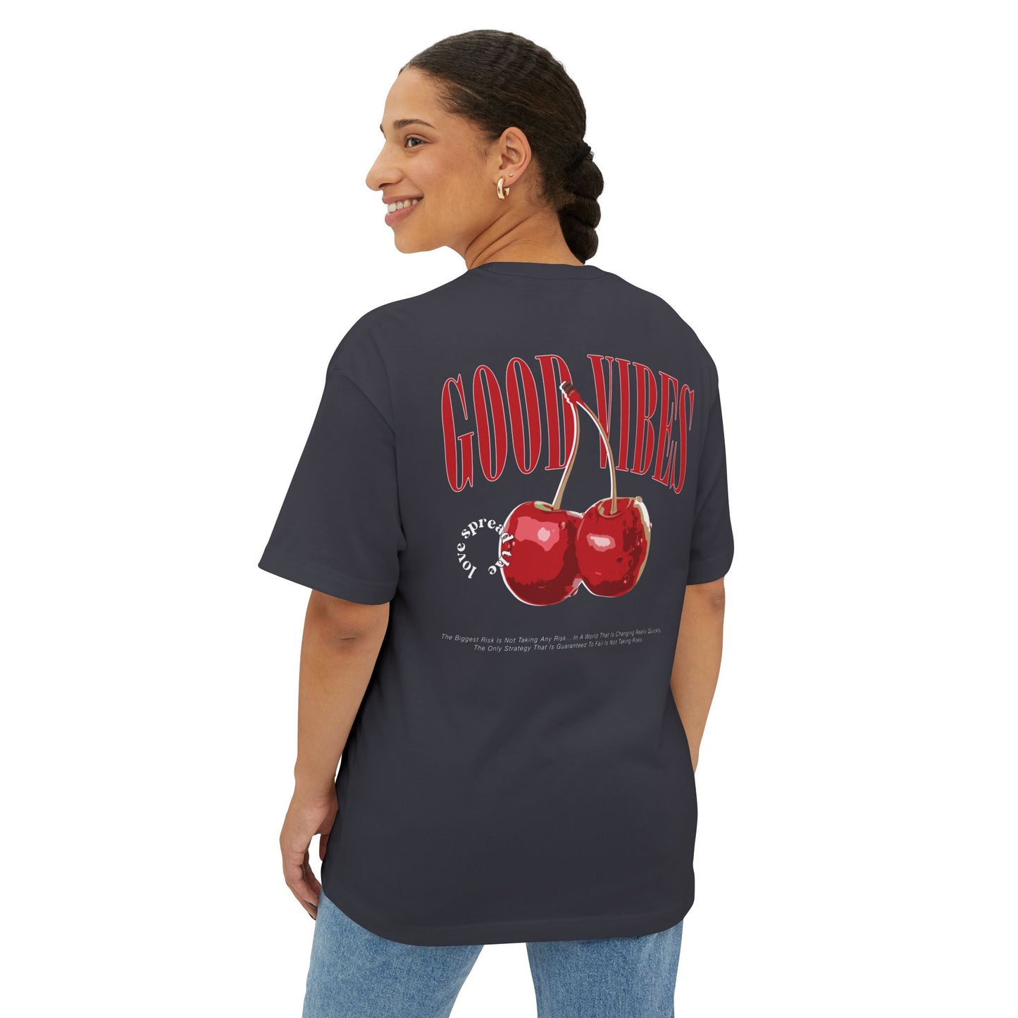 Good Vibes Cherries Oversized Boxy Tee