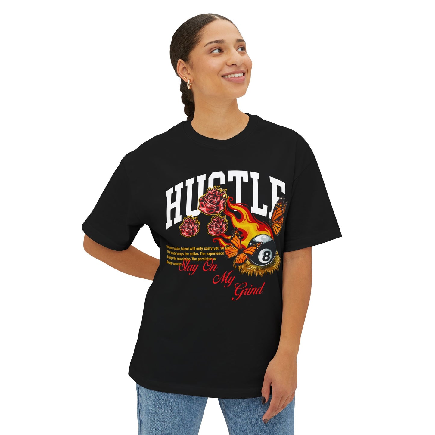 Hustle 8ball Oversized Boxy Tee