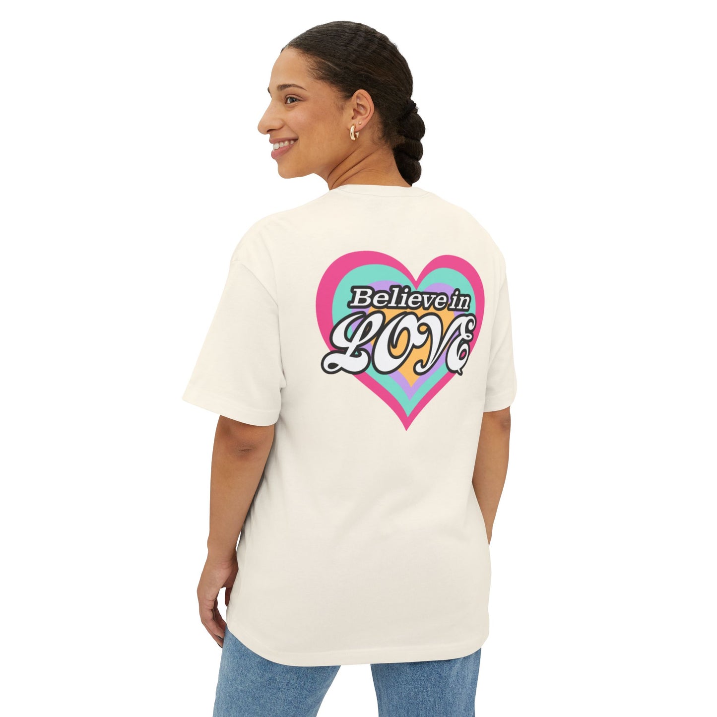 Believe in Love Oversized Boxy Tee