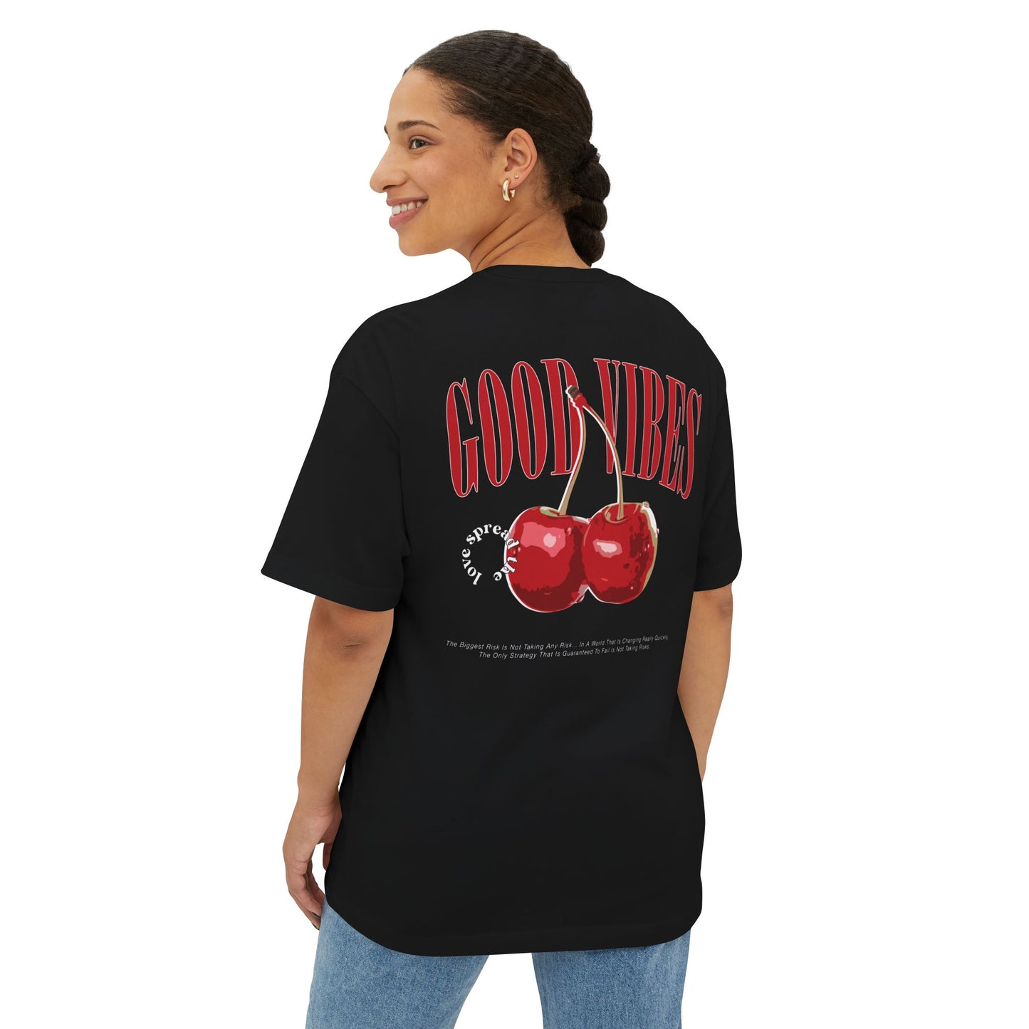 Good Vibes Cherries Oversized Boxy Tee