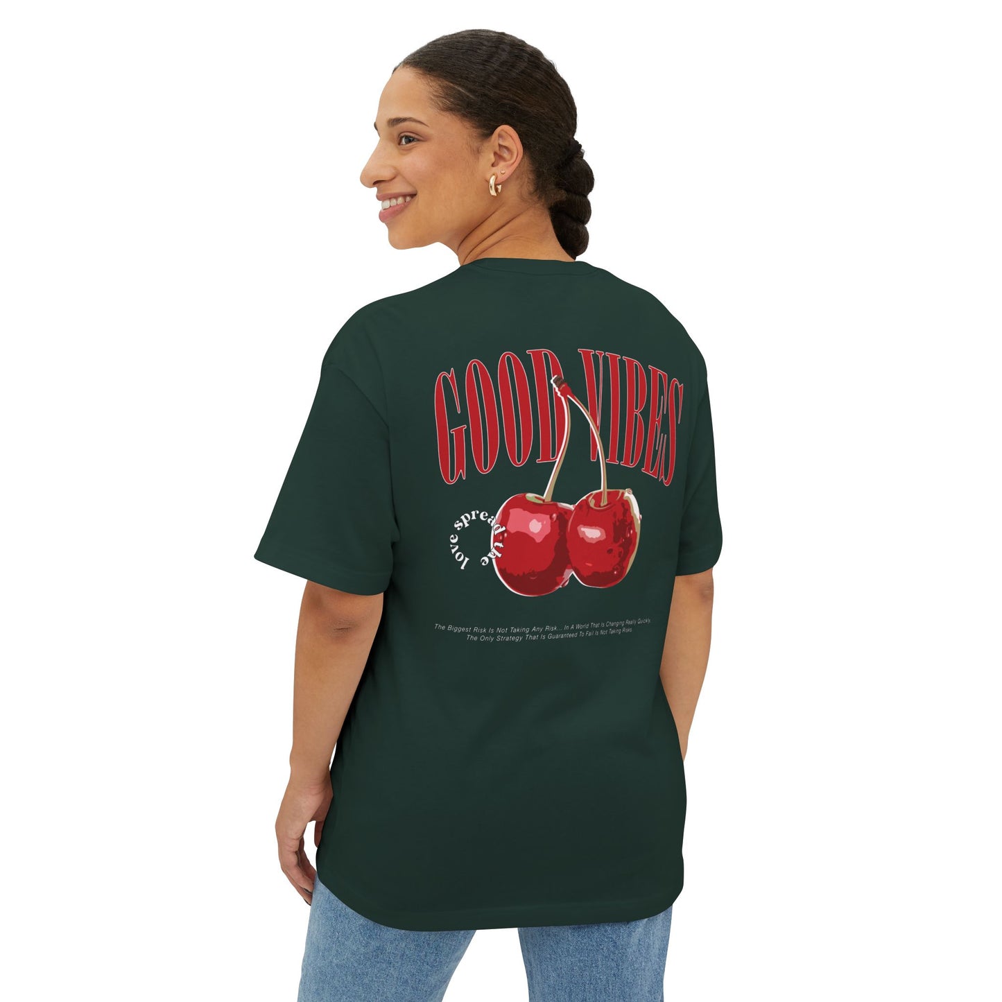 Good Vibes Cherries Oversized Boxy Tee